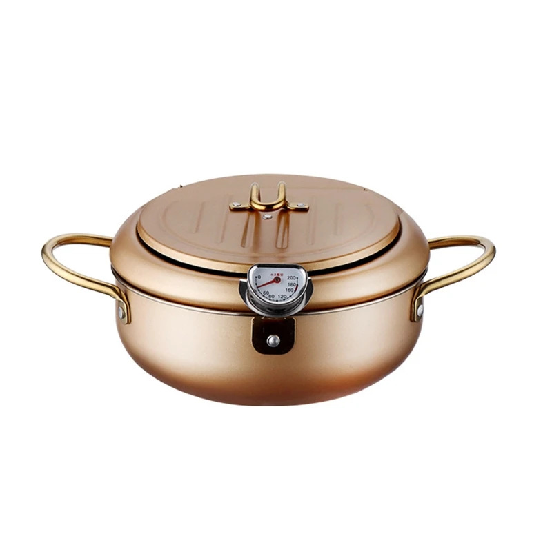 Y1QB Tempura Frying Pan Deep Fryer Pot with Temperature Control