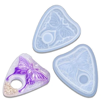 

2 Piece Epoxy Resin Mold Butterfly Pendant Mold Casting Mold Perforated Jewelry Mold for DIY Craft Decoration