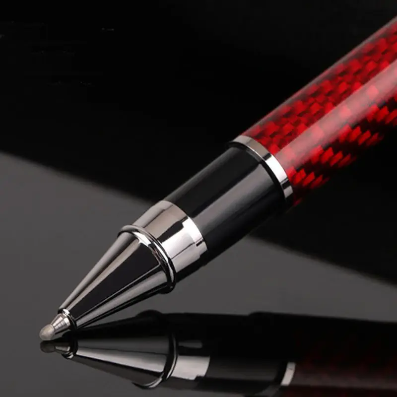 Carbon Fiber Signature Gel Ballpoint Pen Black Ink Business Writing Stationery