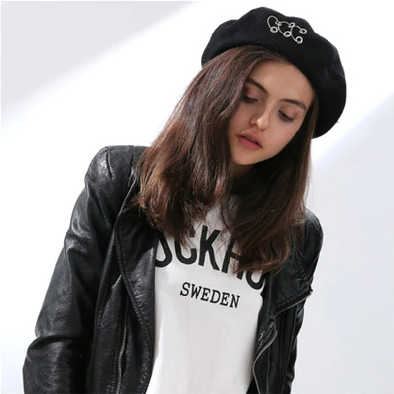 Vintage Style New Painter Hat Female Winter Stylish Sweet Round Circle Berets 6 Colors