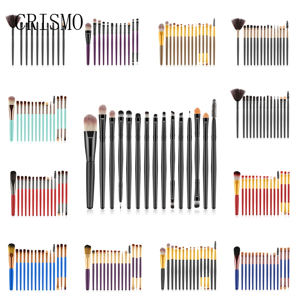 

CRISMO Eye Makeup Brushes Set Professional Powder Foundation Eyeshadow Eyeliner Eyelash Lip Make Up Brush Beauty Cosmetic Tools
