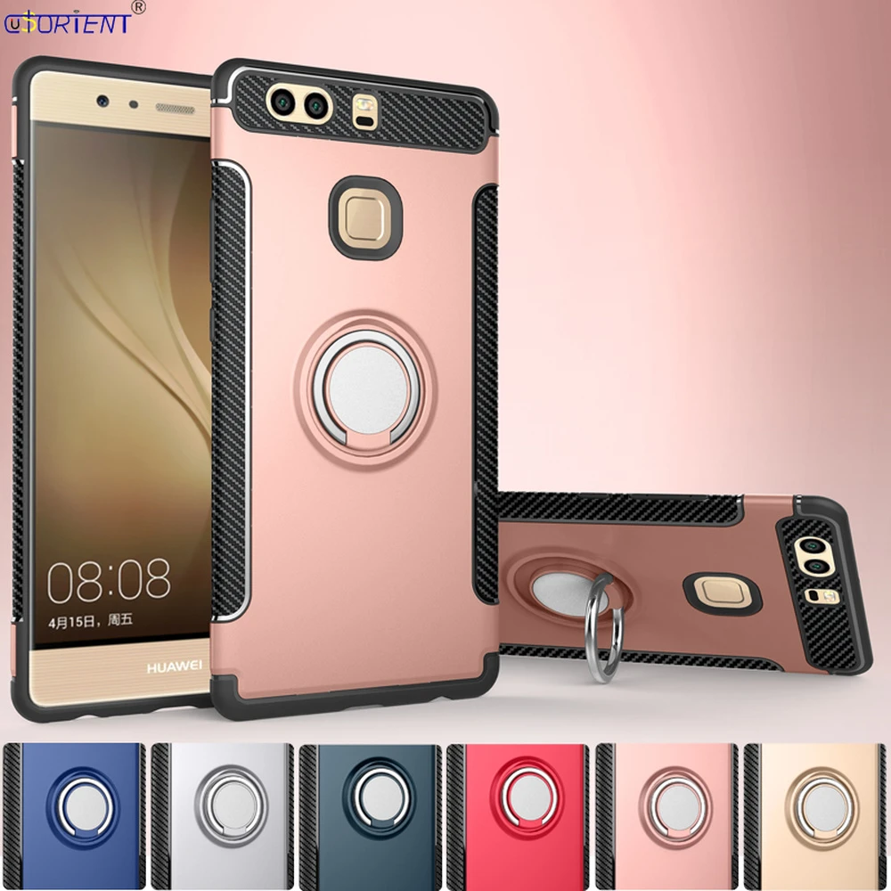 Funda protectora para Huawei P9 Plus VIE L29, carcasa completa con anillo y soporte, prueba de golpes, EVA, L19, L09|Fundas antigolpes para teléfono| - AliExpress