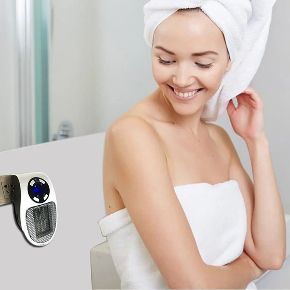 Light And Easy To Use Just Plug It Into The Socket Portable Electric Heater Fan Timing Air Warmer Wall-mounted Led Heater
