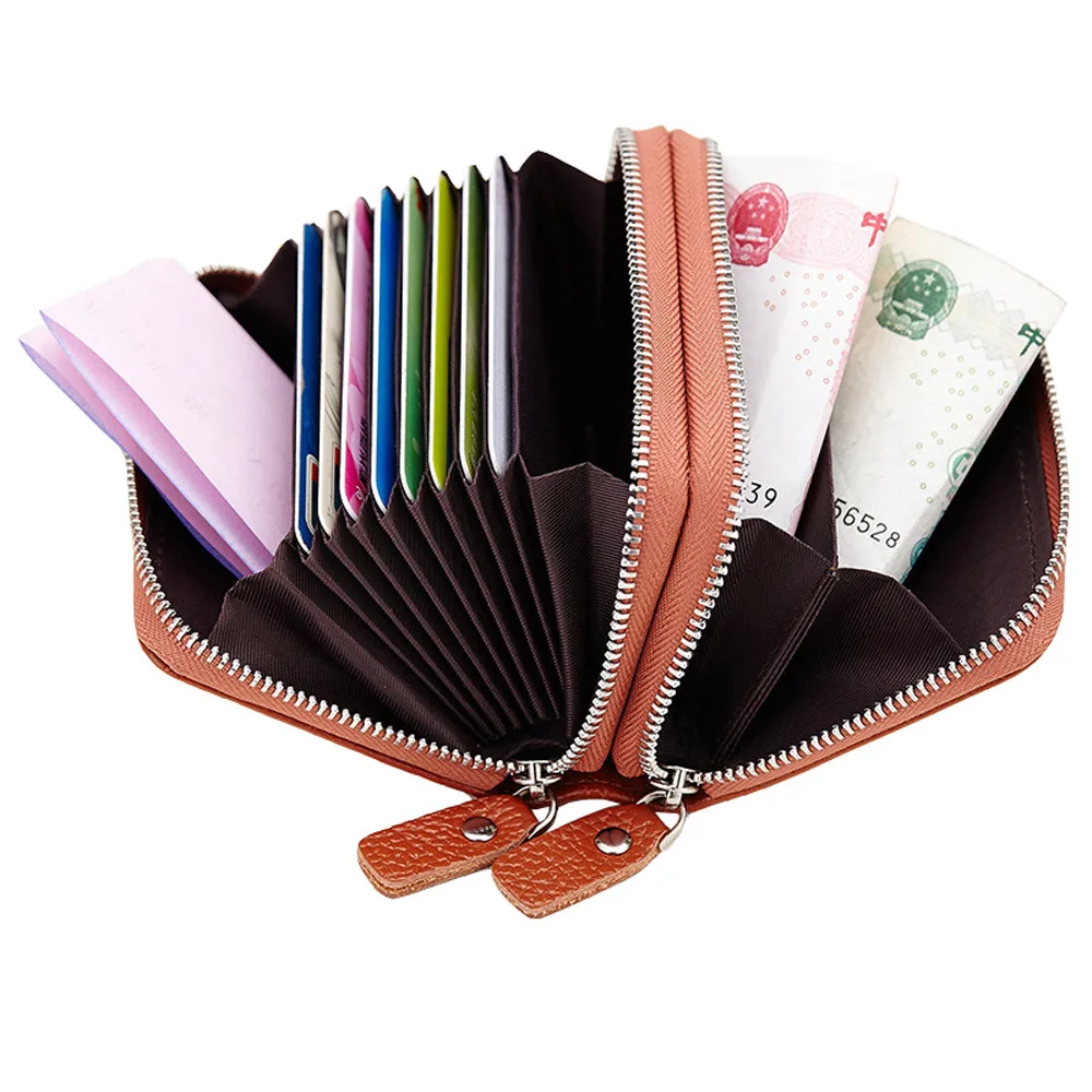 Aelicy, женская кожаная безопасная вместительная милая сумка для девочек, кошелек на двойной молнии, дизайнерский, Прямая поставка,, высококачественный кошелек