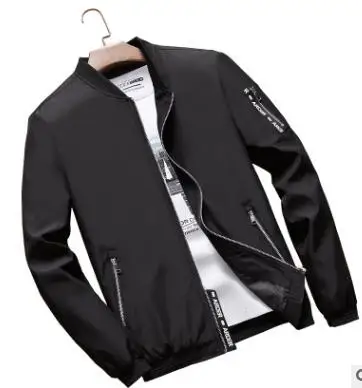 2019 осенне-весенняя куртка-бомбер для мужчин, модная мужская куртка с длинными рукавами, с воротником, ветровка, мужская бейсбольная куртка