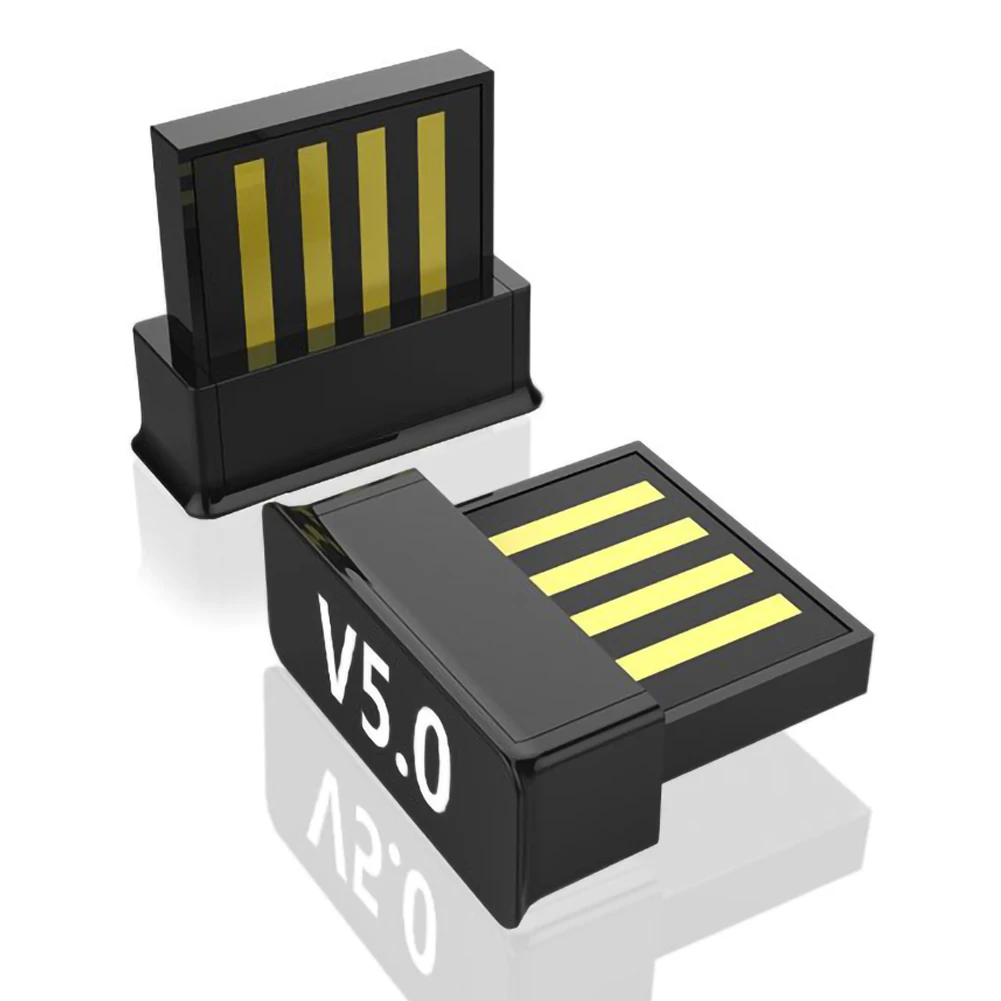 Bluetooth адаптер аудио USB приемник передатчик ТВ настольный компьютер Бесплатный привод 5,0 Bluetooth беспроводной адаптер Аксессуары - Цвет: Черный