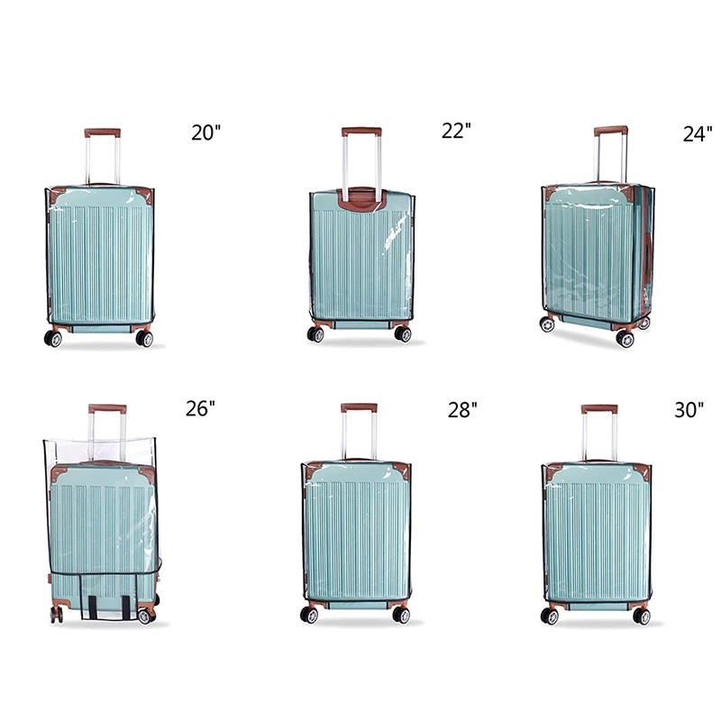 20-30'' Waterproof PVC Transparent Travel Luggage Protector Suitcase Dust Cover for Travel Accessories Anti-scratch Protect Cover luggage cover