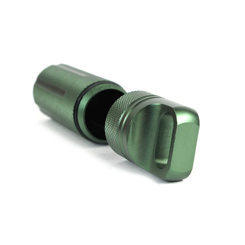 Pill Box Aluminum Alloy Airtight Portable Outdoor EDC Single Chamber Capsule Holder Waterproof Medicine Case
