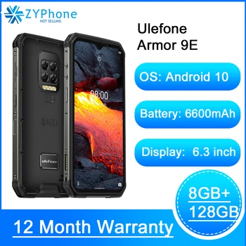 Перейти на Алиэкспресс и купить Смартфон Ulefone Armor 9E на Android 10, 8-ядерный процессор Helio P90, 8 + 128 ГБ, 2,4 ГГц, 6600 мАч