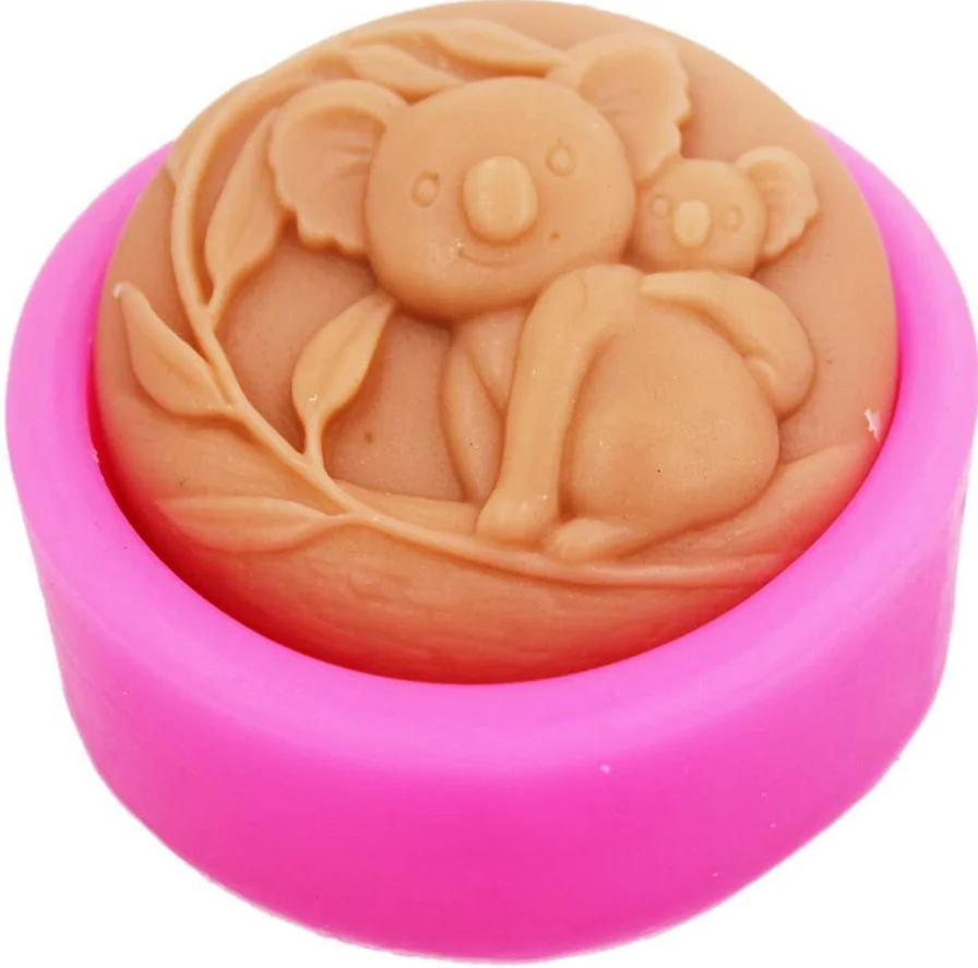 Soap Molds Cute Koala Craft Art Silicone Soap Mold Craft Molds DIY Handmade soap molds