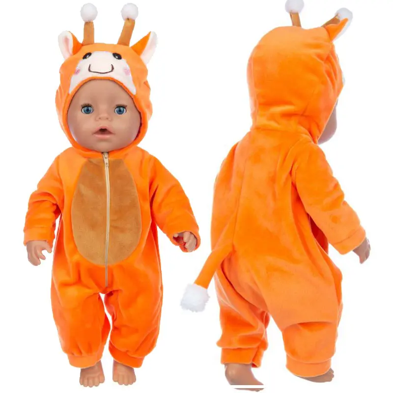 Barbie Doll Clothes Doll Clothes Animal Jump Suits For 43cm Baby Doll 17inch Born Babies Boy Doll Clothes