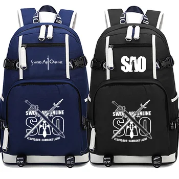

Casual Sword Art Online Daily Backpack Fashion New High Quality Men Travel Rucksack Students Boys Girls Back to College Mochila