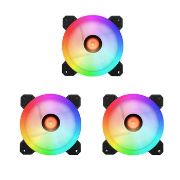 

COOLMOON Computer Case PC Cooling Fan RGB Adjust LED 120mm Quiet High Quality Computer Cooling fan cooler For cpu (3 pcs)