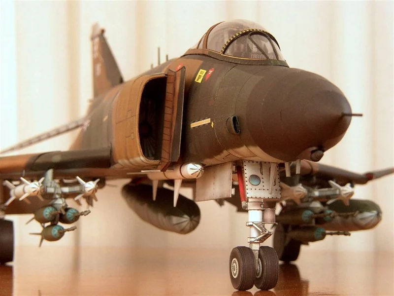 1:33 Scale Phantom F-4B Mig Killer Fighter DIY Paper Model Kit Puzzles Handmade Toy DIY