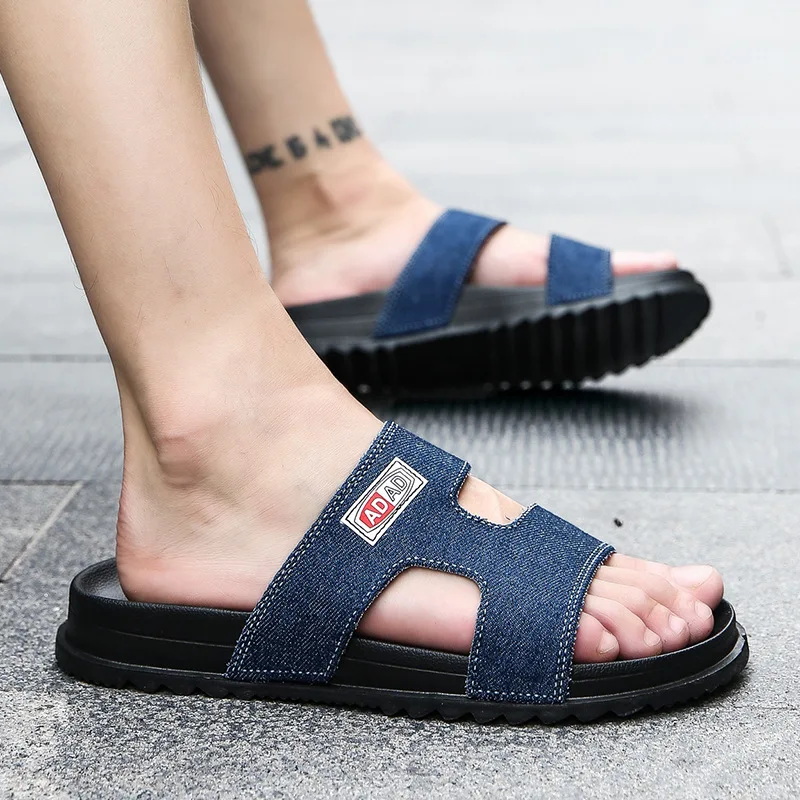 

2019 Summer New Style Men Casual Comfortable Sandals Simple Mesh Flat Heel Slipper 7308