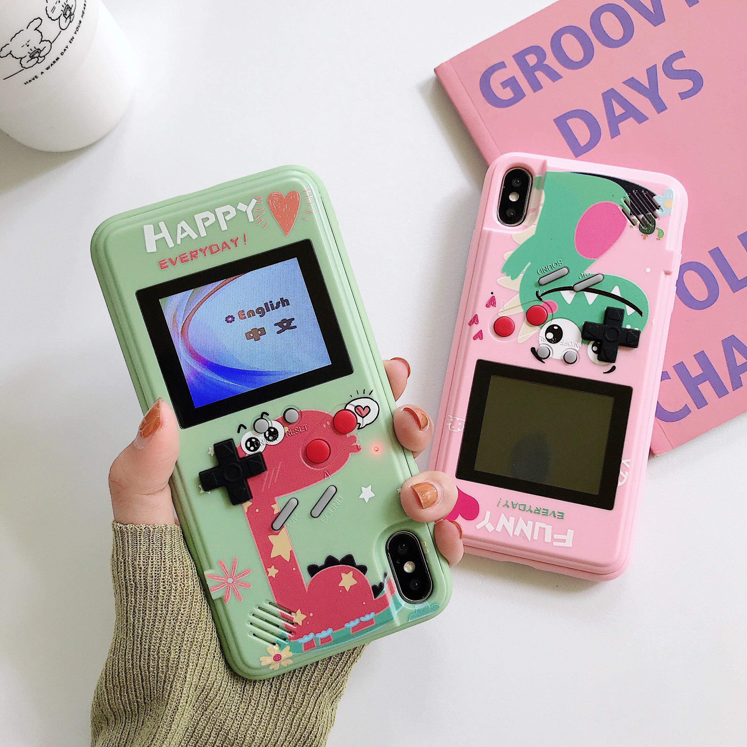 Ретро Gameboy тетрис телефонные чехлы для iPhone XS MAX XR мягкий TPU может играть в игры Чехол для iPhone X 6 6S 7 8 plus чехол coque