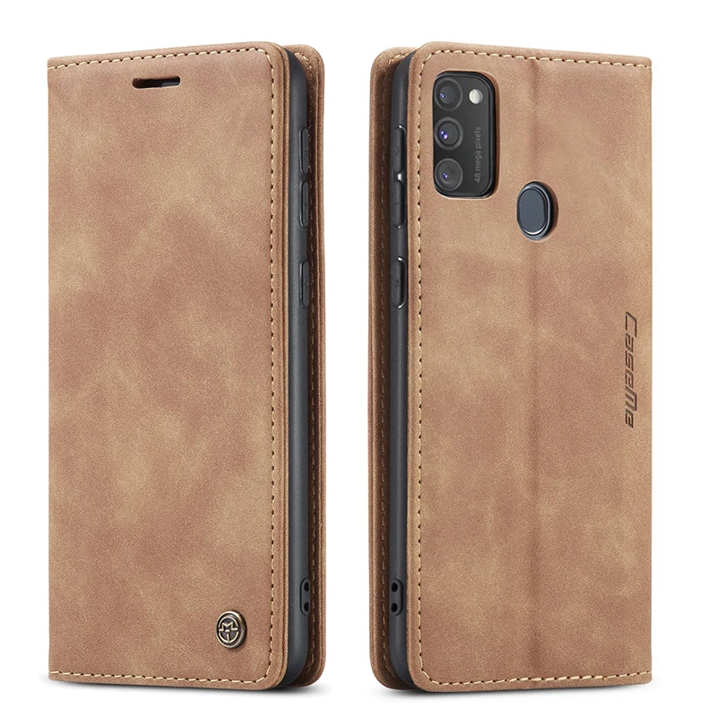 CaseMe Luxury Magnetic Retro Card Slot Stand Flip Cover For Samsung Galaxy M30S M21 Leather Wallet Case For Samsung M31 (31)