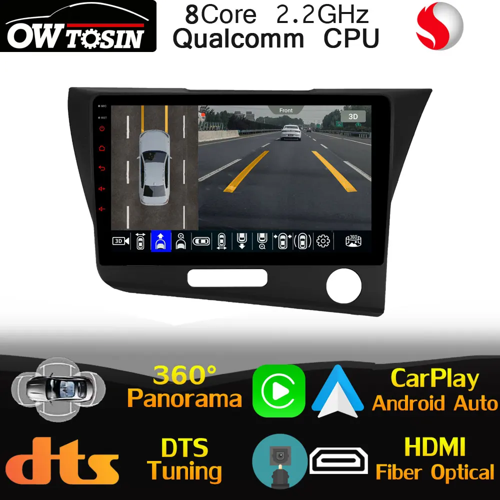 Восьмиядерный автомобильный радиоприемник Qualcomm Android GPS для Honda CR-Z 1 CRZ 2010-2016 HDMI 360