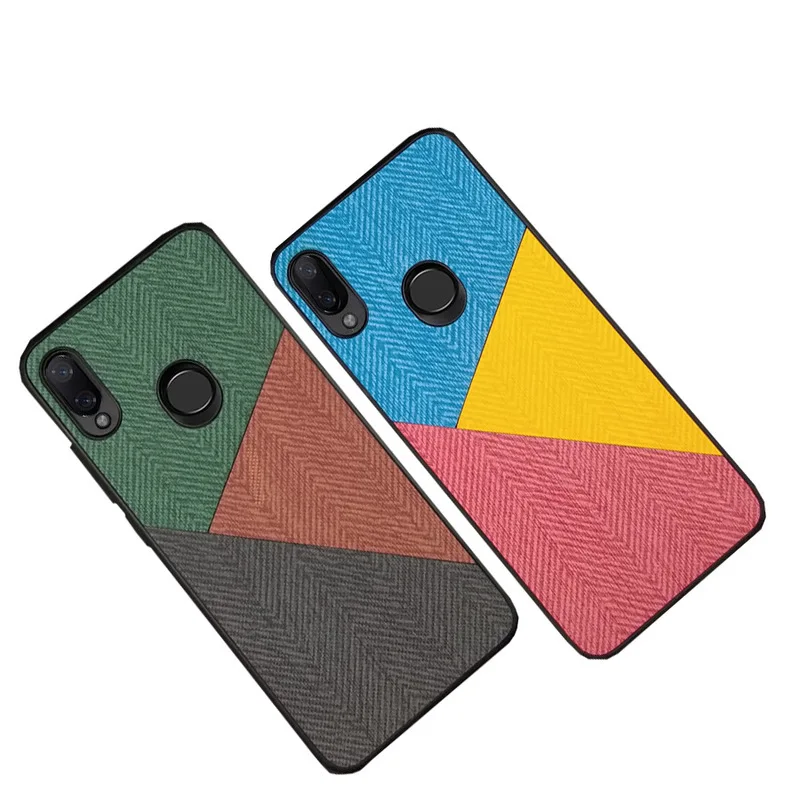 

For Redmi Note 7 Case Abstract Painting Cloth Pattern Splicing Color Protective Cover For Xiaomi Redmi note7pro Case Coque