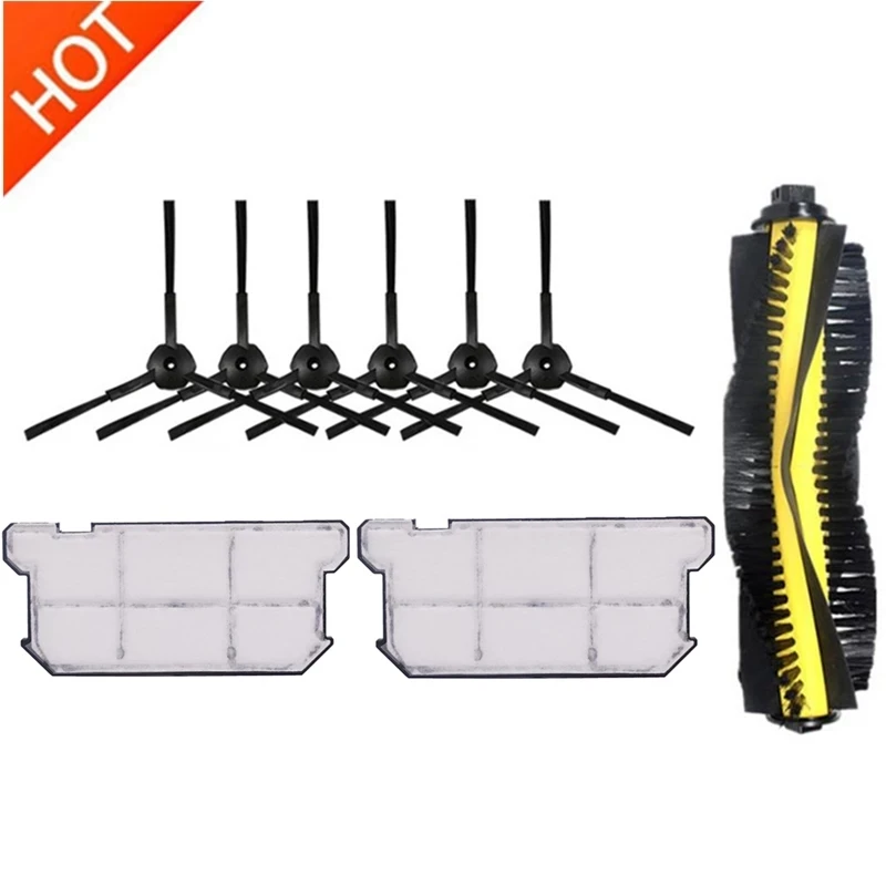 

For ilife v7s v7 v7s pro robot Vacuum Cleaner Parts kit Main Brush+Side Brush+Hepa filter Chuwi ILIFE v7s pro accessories