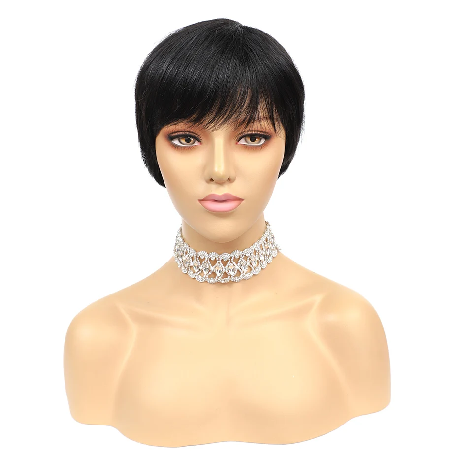 Парик из бразильских прямых волос Gabrielle Pixi e Cut короткий парик натуральных Remy pixi