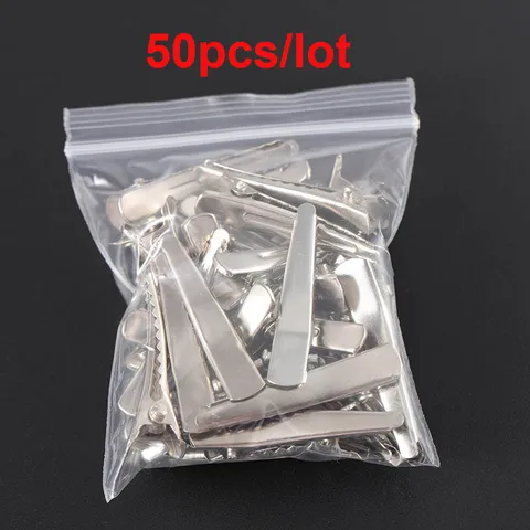 Hair Clips Base 25/30/35/45/50/60mm Sharp Prong Alligator Hairpin Blank Setting For DIY Jewelry Making Hair Accessories