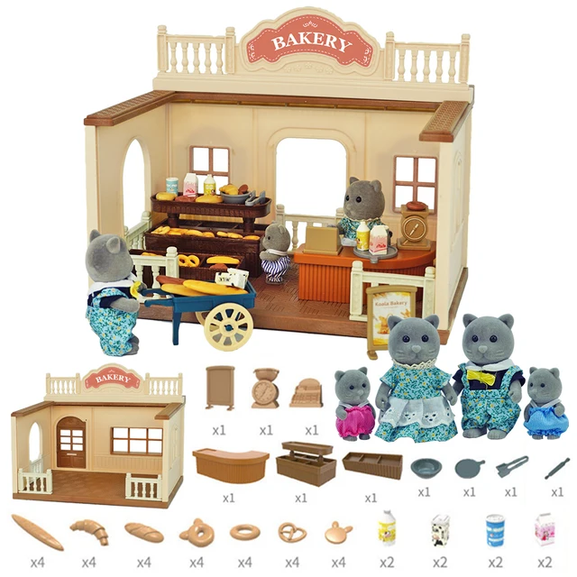 Milk Bread Toy Supermarket Miniatures Forest Family Dinette Child Toy Kitchen Cookies Bakery Mini Food Dollhouse Groceries Toys 5