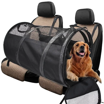 

Breathable Pet Car Carrier For Front Back Seat Dog Pad Storage Bag Bucket Basket For Cold Weather