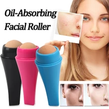 

3 Colors Mini Oil Control Roller Facial Volcanic Stone Oil Control on The Go T-zone Oil Absodbing Reusable Face Roller Skin Care