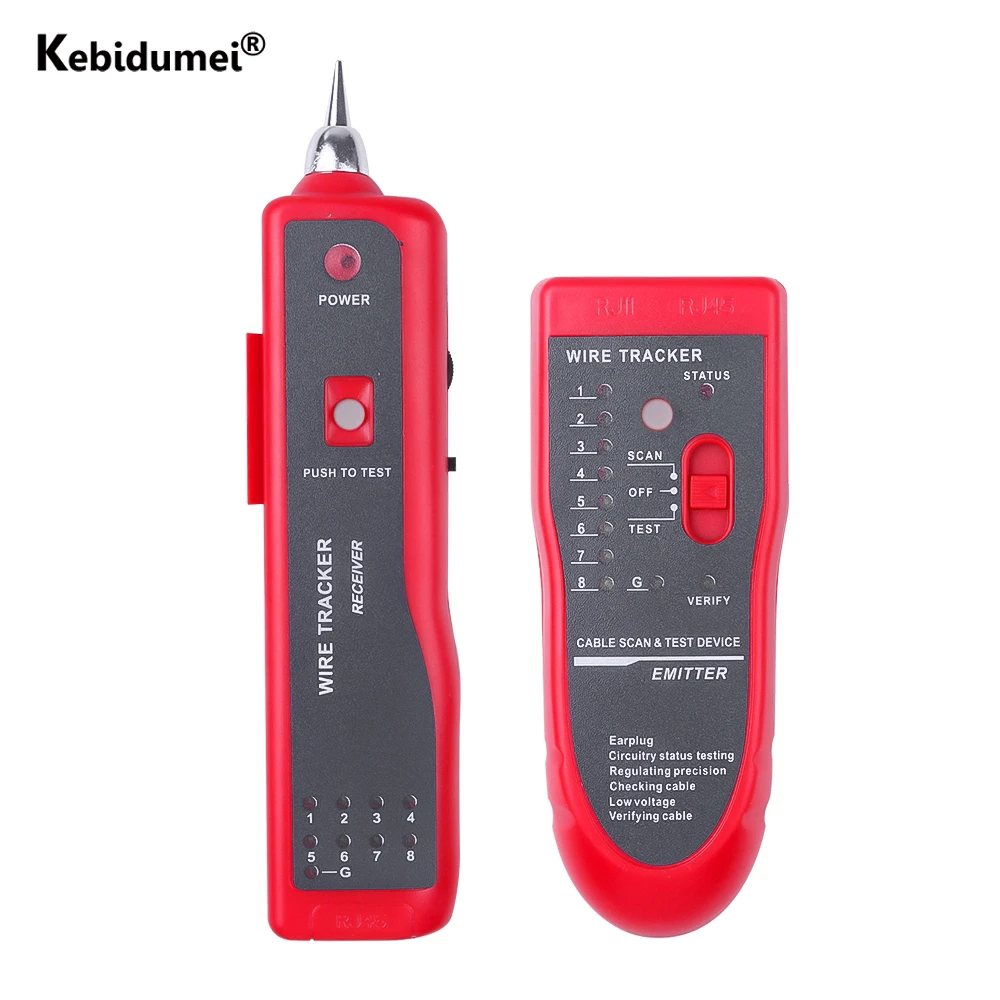 network cable repair maintenance tool kit Network Cable Tester Detector RJ11 RJ45 Cat5 Cat6 Telephone Wire Tracker Tracer Toner Ethernet LAN Line Finder lan cable tracer