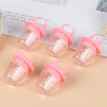 

5PCS/10PCS 8ml Lip Gloss Tube Lips Balm Bottle Wand Brush Container Pink Diamond Ring Shape Empty Lip Gloss Bottle Lipgloss Tube
