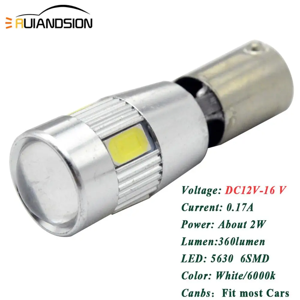 4X 2W BA9S T4W T11 H6W 434 Bax9s Bay9s H21W Canbus 6 SMD 5630 Светодиодный парковочные боковые задние фары