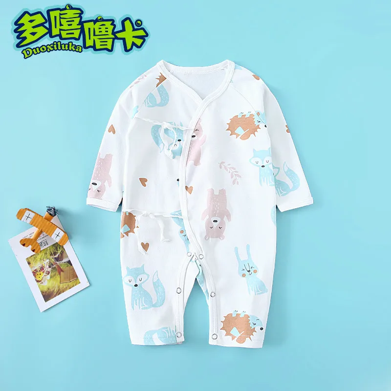 

New Style Baby Onesie Spring And Autumn Female Baby Long Sleeve Outer Wear Romper with Hat Bow Lace Hot Selling baby clothes