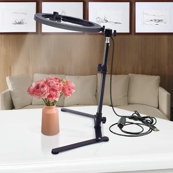 

26CM Fill Ring Light Lamp Live Photography Lighting Phone Ringlight Tripod Stand Photo Led Selfie Bluetooth for TikTok Youtube