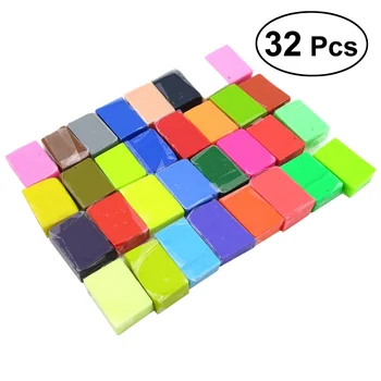 

32 Colors DIY Oven Bake Polymer Clay Modeling Moulding Intelligence Toys for Kids Children (Assorted Color)