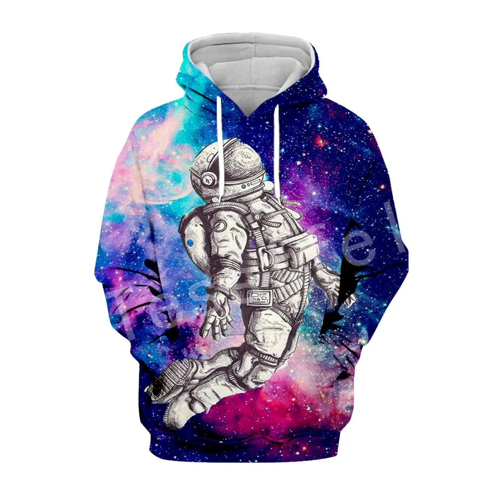 Спортивный костюм Tessffel Galaxy Космос астронавт Повседневная Толстовка с 3D принтом Harajuku/Толстовка/куртка/рубашки мужские женские хип-хоп