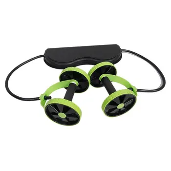 

Double Roller Muscle Trainer Abdominal Wheel Energy Resistance Bands Gym Arm Waist Leg Training Fitness Double Wheel Tensioner