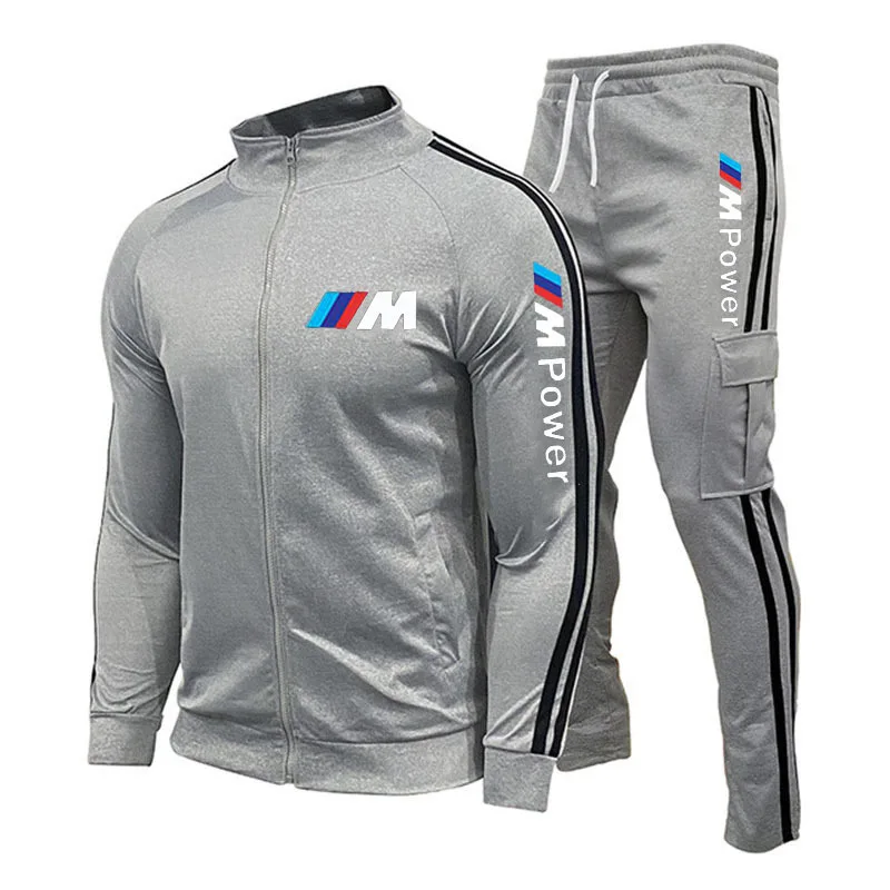 Chándal informal para hombre, conjuntos para hombre, Sudadera con capucha y cremallera de moda, ropa deportiva, pantalones de jogging, novedad de 2021