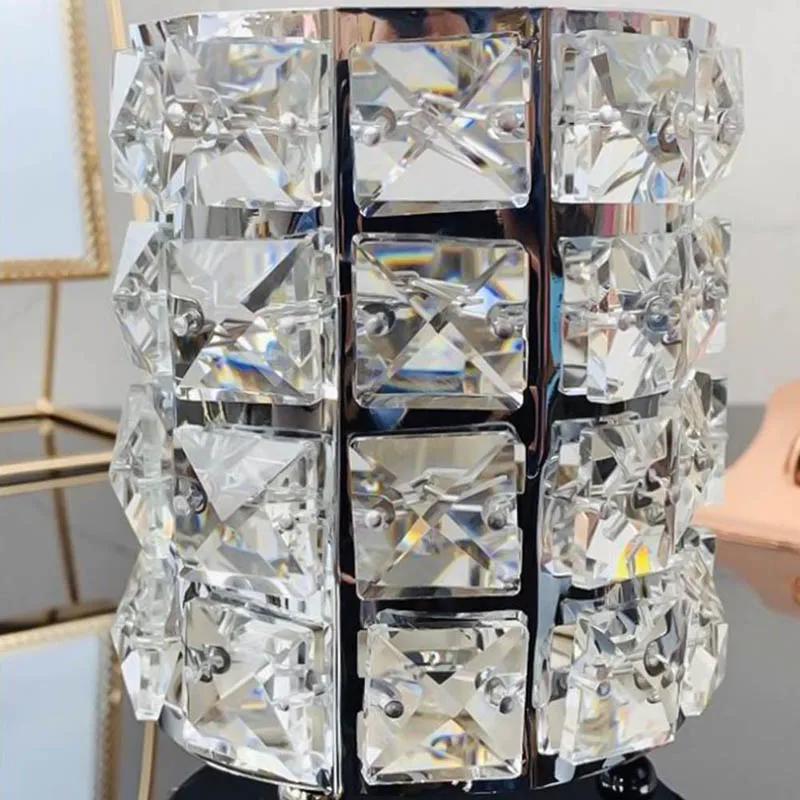 Crystal Pencil Pen Holder Makeup Brush Storage Dressing Table Beauty Brush Eyebrow Cosmetic Brush Organizer Stationery Container