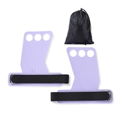 Carbon Fiber Palm Protection Workout Gloves for Weightlifting and CrossFit (Purple with Bag)