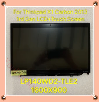 

Original 14" laptop slim led screen LP140WD2-TLE2 LP140WD2 TL E2 04X1756 For Lenovo Thinkpad X1 Carbon Panel WITH TOUCH 1600X900