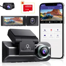 

AZDOME Car DVR 3 Camera 4K +1080 RearCam 800MP Front (Free 32G TF) Bulit-in GPS WiFi Car Dash Camera IR Night Vision APP Control