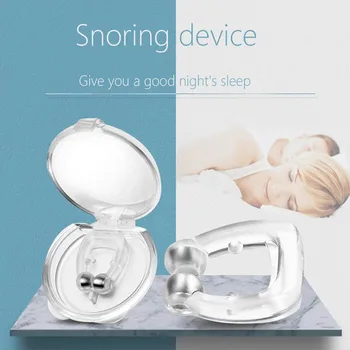 

Silicone Magnetic Anti Snore Stop Snoring Nose Clip Sleep Tray Sleeping Aid Apnea Guard Night Device with Case