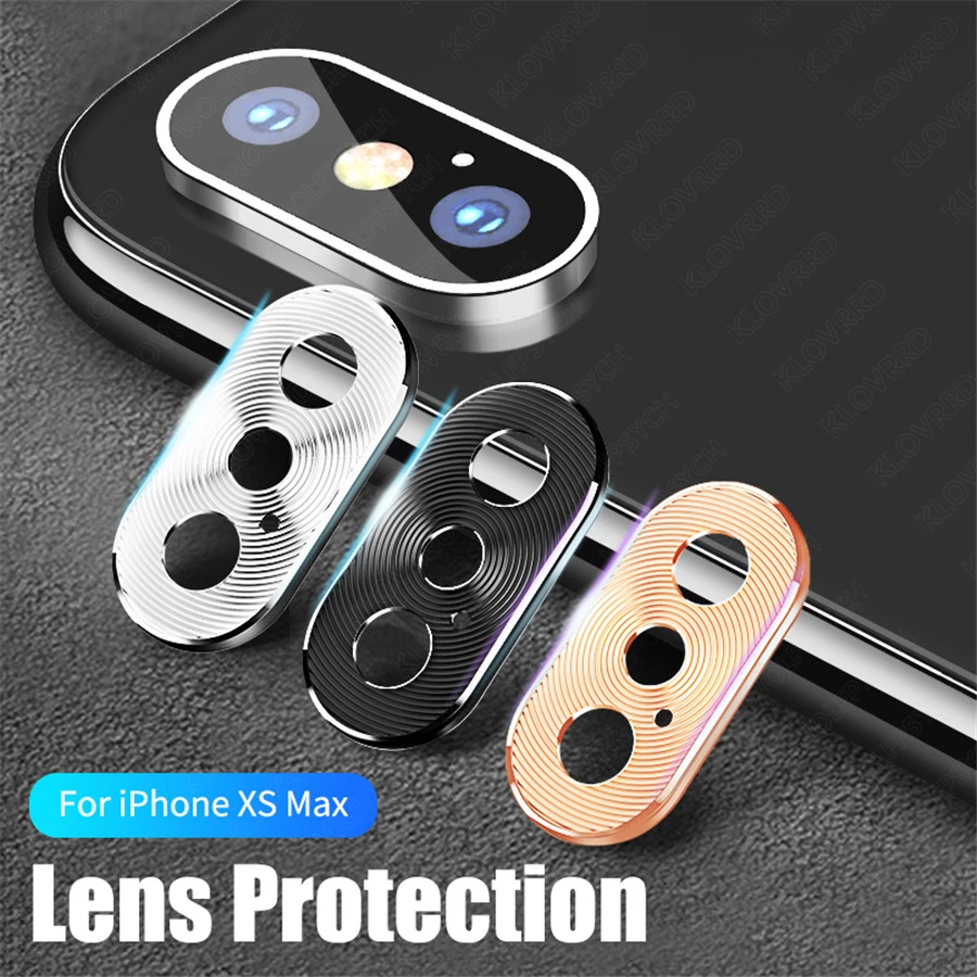 

Aluminum Metal Camera Lens Protector for iPhone 7 8 Plus XS Max X XR Camera lens Glass Protective Ring Shockproof Cover Case