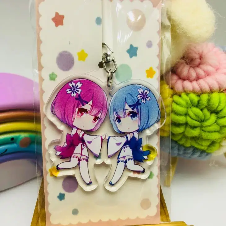 Re:Zero − Starting Life in Another World - Ram and Rem Keychains (9 Designs)