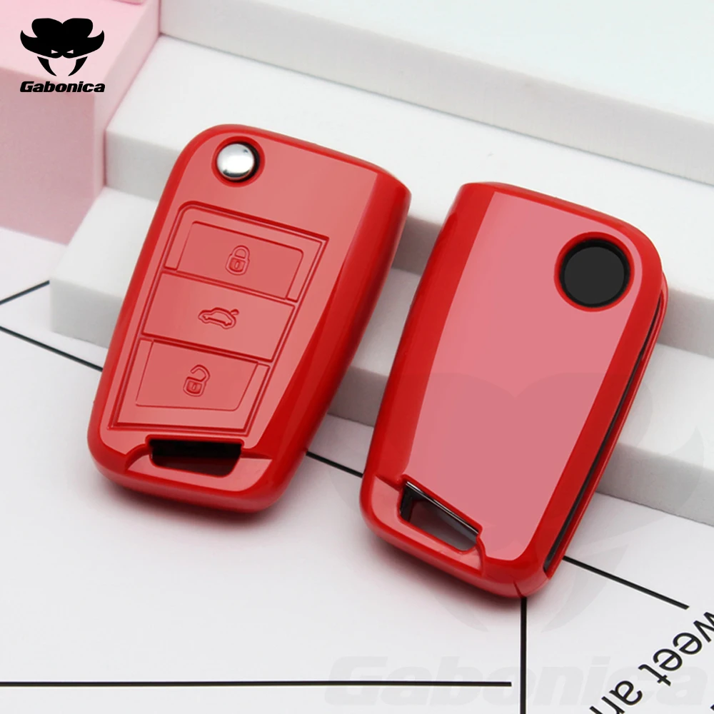 New Soft TPU Car Key Cover Case Shell fob For Volkswagen VW Golf 7 mk7 Seat Ibiza Leon FR 2 Altea Aztec Fob Keychain Accessories
