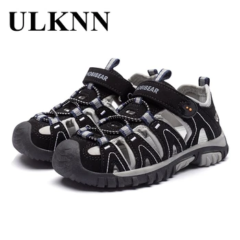 

ULKNN Baby Boy's Sandals Summer Non-Slip Children's Beach Shoes Closed ToeSoft-Sole Wear-Resistant Fashion Outdoor Blue