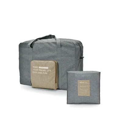 Сумка для самолета, новинка, водонепроницаемая, повседневная, складная, дорожная сумка, сумка для посадки, переносная, тип отделки, сумка для багажа, сумка для хранения вещей - Цвет: Gray