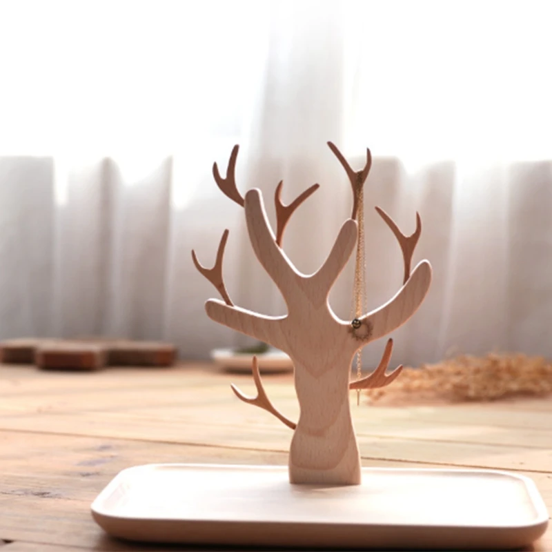 Big deal Detachable Fruit Plate Fork Set Tray Storage Jewelry Display Stand Decorated Wooden Tree Displa | Дом и сад