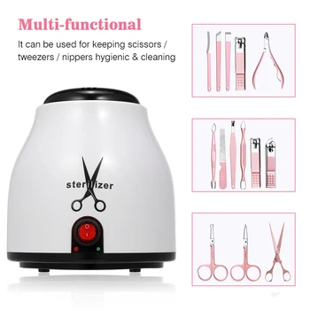 

Automatic Nail Tool Cleaner Machine High Temperature Metal Tattoo Art Nail Scissors Nipper Tweezers Cleaning Pot with Quartz